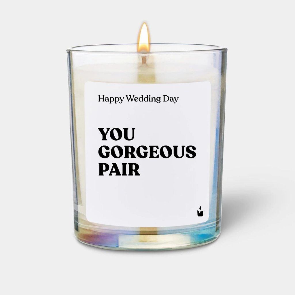 ChattyCandles Duftkerze Woody Happy wedding day you gorgeous pair