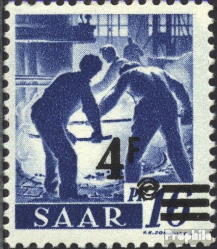 Briefmarken Saarland 1947 Mi 231II gestempelt Berufe und Ansichten