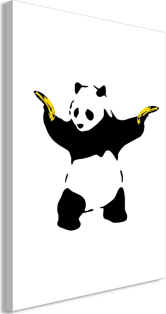 Tableau Moderne pour Salon Banksy 80x120 cm Déco Murale Panda