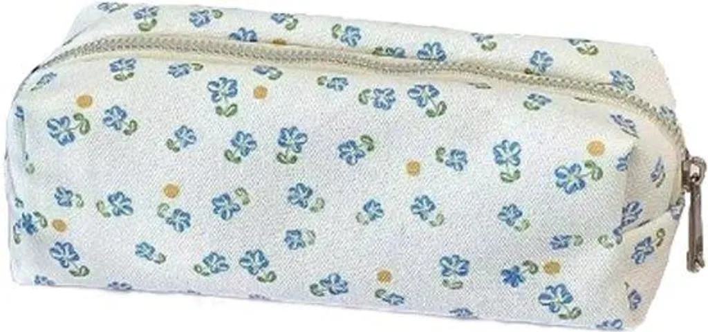 Grande pochette unie à fermeture éclair blanche ou bleue porte-monnaie