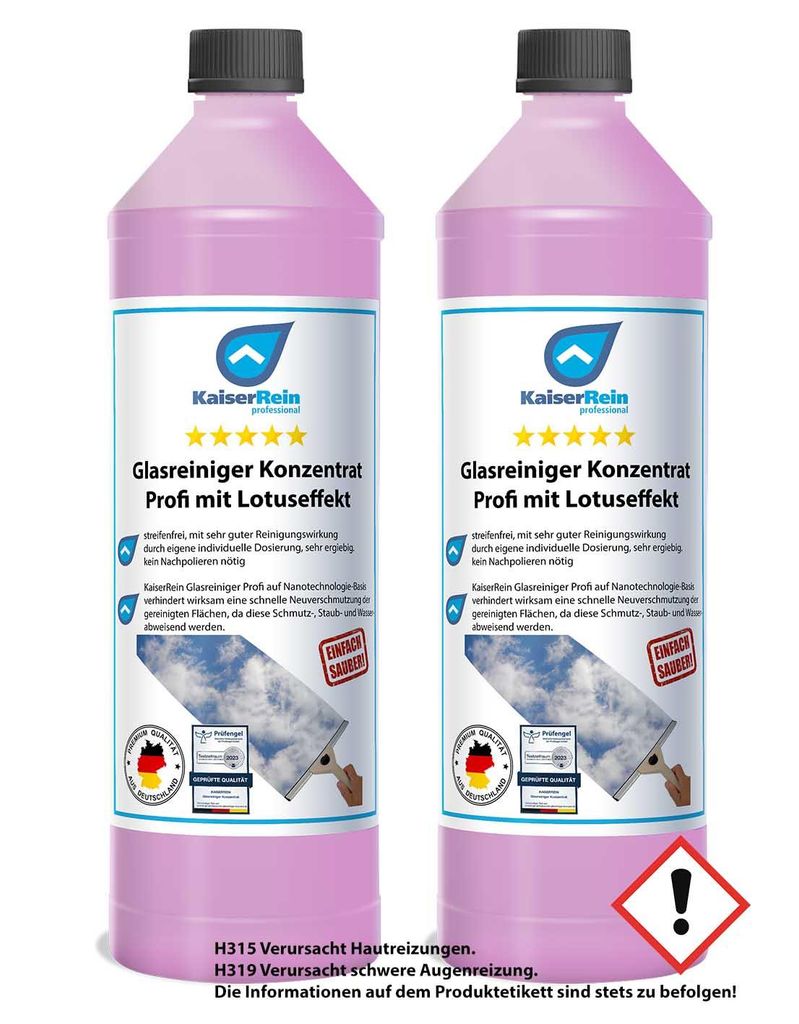 KaiserRein Glasreiniger Konzentrat mit Lotuseffekt 2 x 1L Produktbild 