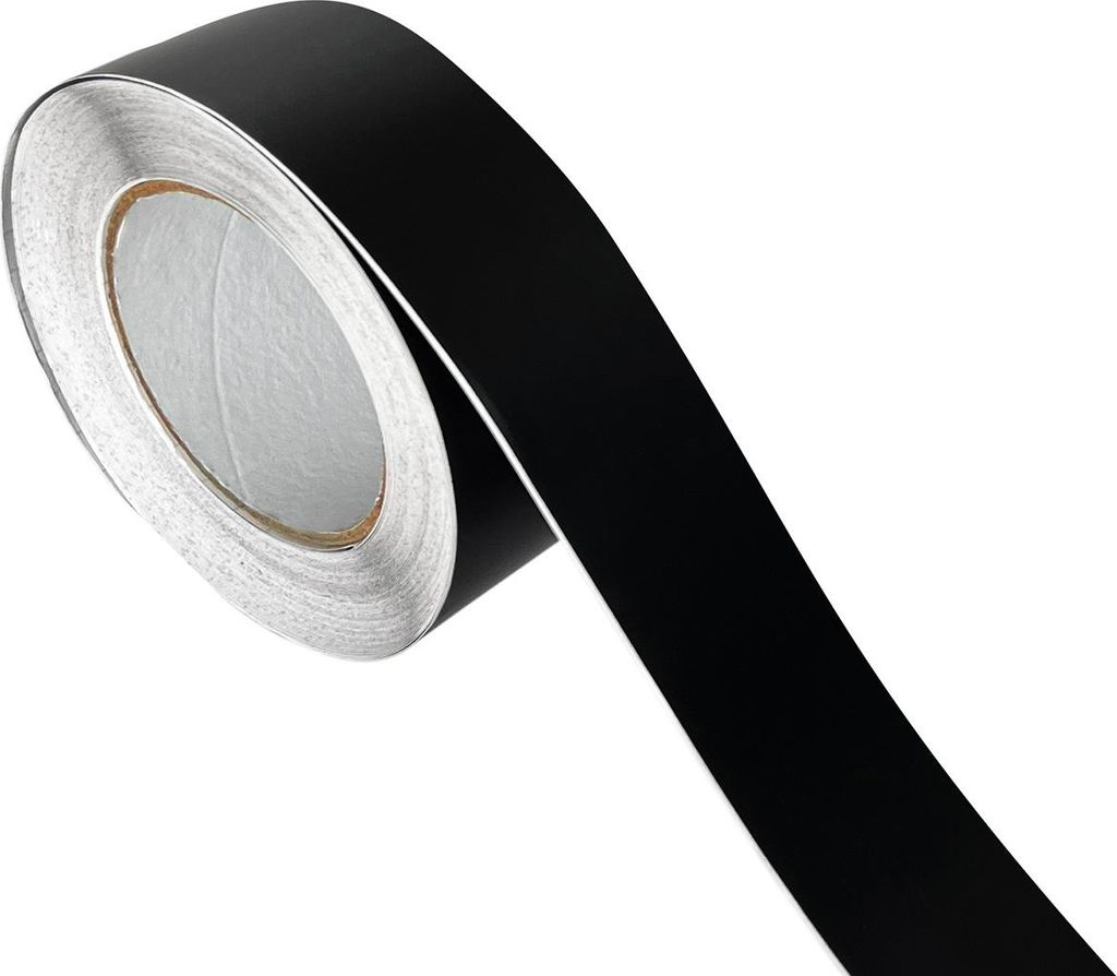 Klebefolie Möbel 5x100 cm - Schwarz Matt - Möbelfolie mit Luftkanal-Kleber - Klebefolie selbstklebend für Küche, Möbel und Auto - Folie für M...