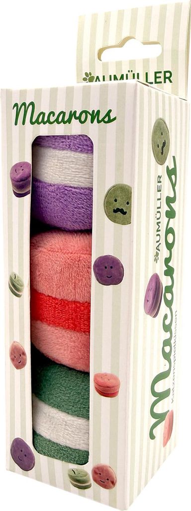 Aumüller Katzenspielzeug Macarons, 3er Set - mit Katzenminze und Silver Vine