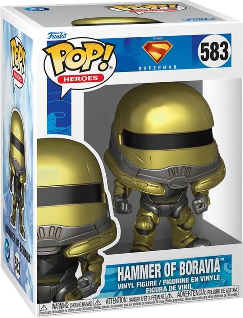 Superman Funko Pop! Chase Vinyle avec Marteau de Boravia Détails Fins