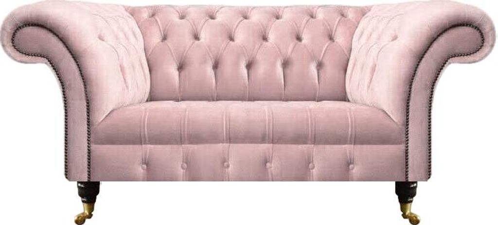 Textil Sofa Couch Polster Moderne Zweisitzer Sofas Chesterfield Wohnzimmer