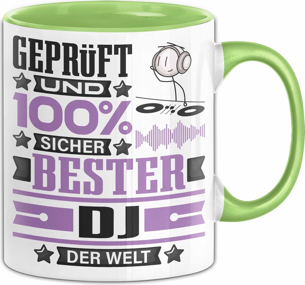 DJ Geschenk Lustiger Spruch für DJ Geschenkidee Bester DJ Der Welt (Grün)