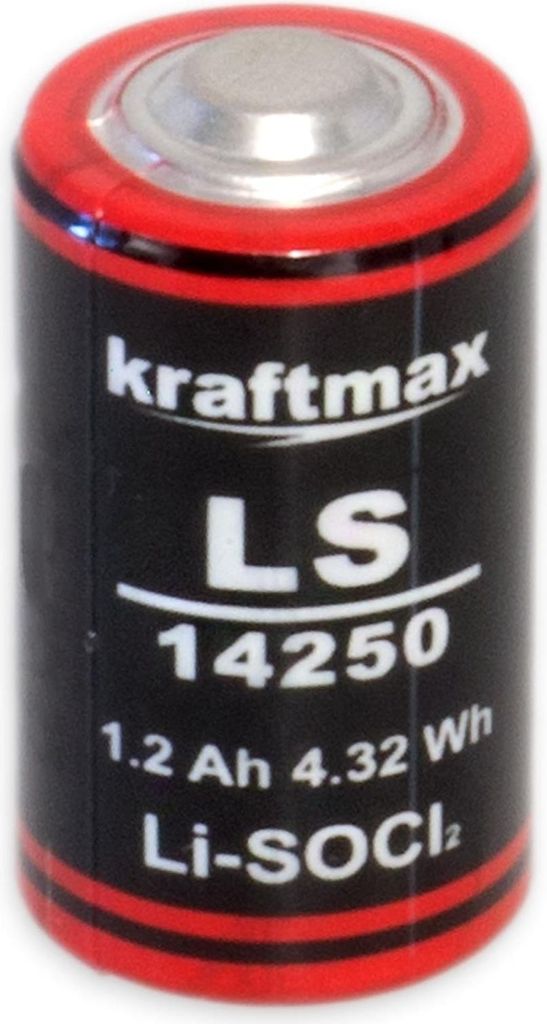 KRAFTMAX Lithium-Batterie LS14250, 1/2 AA-Zelle, 3,6 V-, Produktbild 