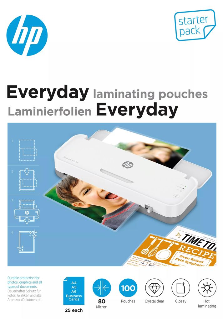Hp Everyday Laminierfolien Starter Set Obrázok produktu 