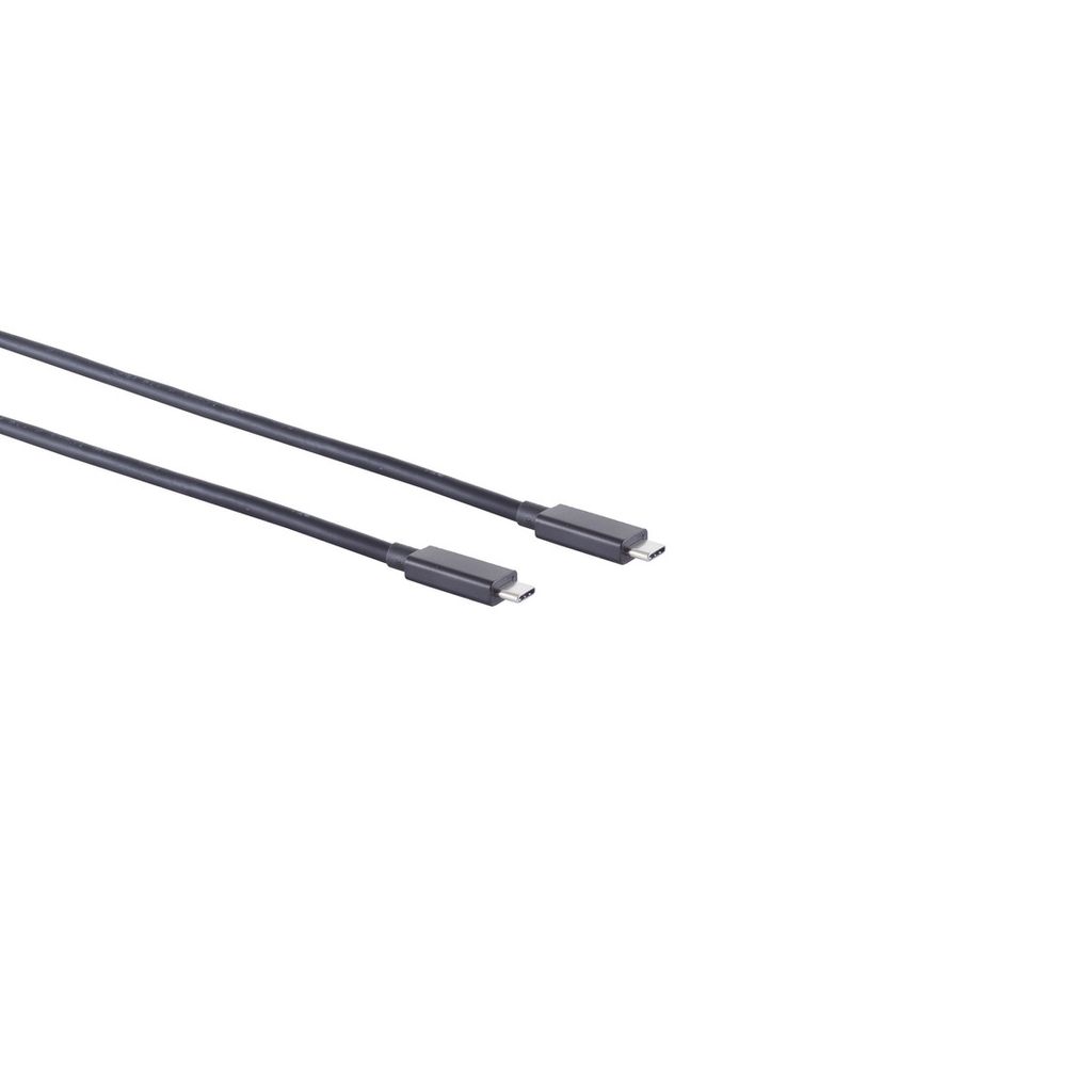 USB Kabel Typ-C Stecker auf Typ C Stecker, 4.0 Gen 3x2, schwarz, 1,5m