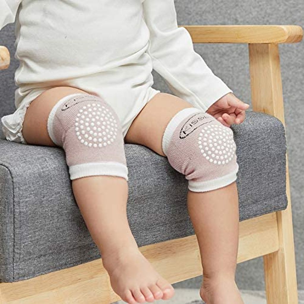 Set Genouillères Et Chaussettes Antidérapantes Bébé - Lot De 3 Paires - Pour 0-24 Mois