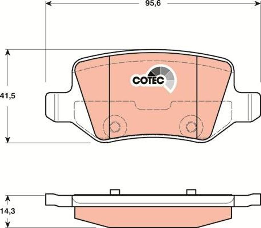 TRW GDB1481 Bremsbelagsatz, Scheibenbremse OE A0004201605 kompatibel mit A-Klasse, B-Klasse, Vaneo