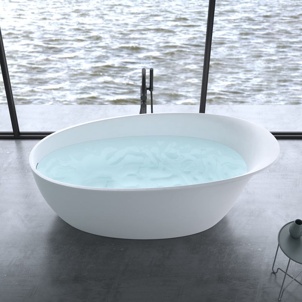 doporro Freistehende Badewanne Vicenza906 175x81x73cm Weiß 248Liter