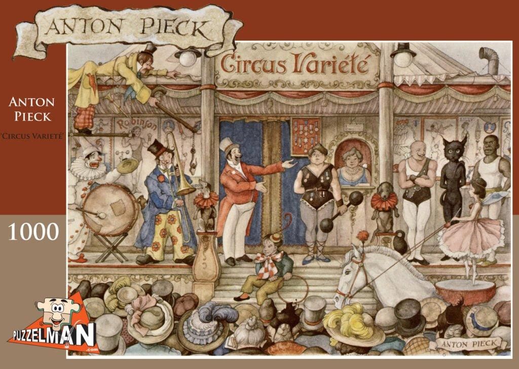Puzzelman Puzzle Anton Pieck Circus Variete 1000 Teile Puzzle
