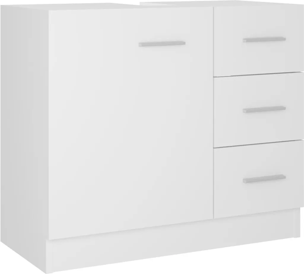 Mobiletto Bianco vidaXL 63x30x54 cm in Legno - Arredo Casa Elegante