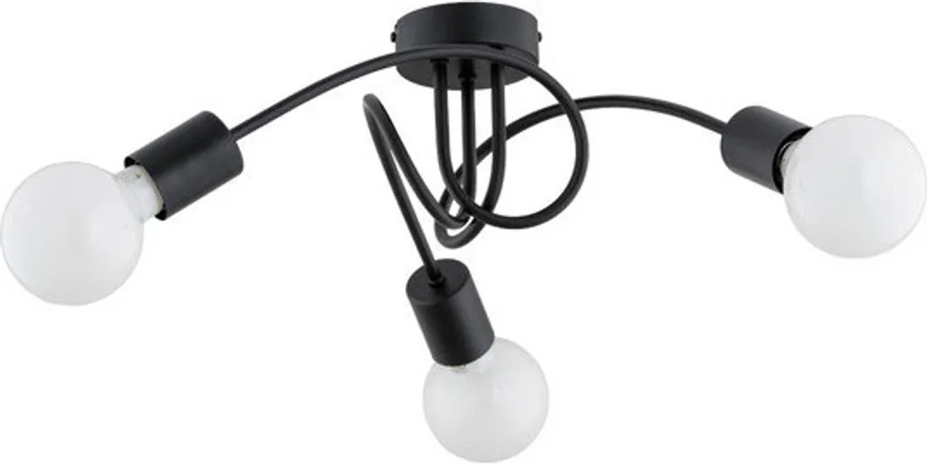 Éclairage de plafond pour cuisine et salon FARTA noir 3x E27 Alfa