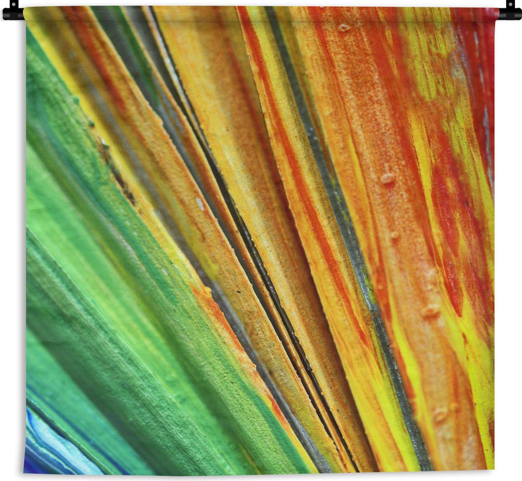 MuchoWow Wandteppich Wandbehang Buntes Ölgemälde 60x60 cm Tapisserie Dekoration Wandtuch - Dekorationen - Wand Decke