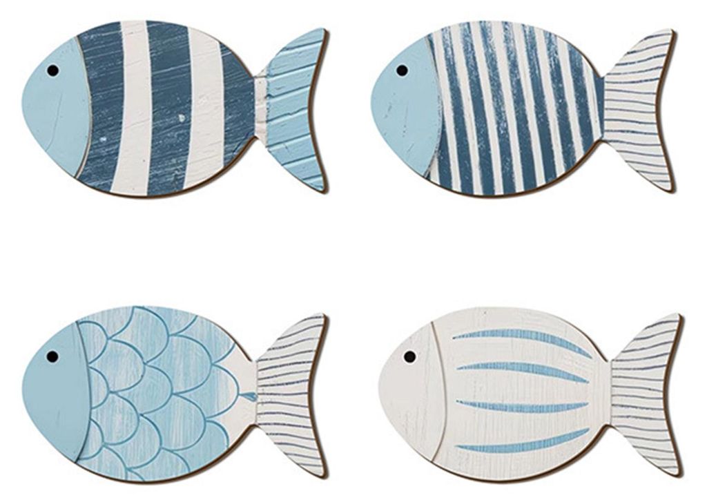 Maritime Wanddekoration aus Holz, Vintage-Segelboot-/Fisch-Wandkunst, Küstenmotiv, Wandskulptur für Zuhause, Seehaus, Badezimmerdekoration