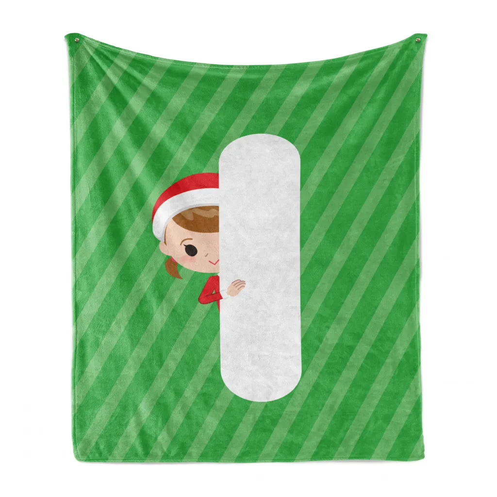 Idea Regalo Natale: Coperta Personalizzata Lettera I ABAKUHAUS