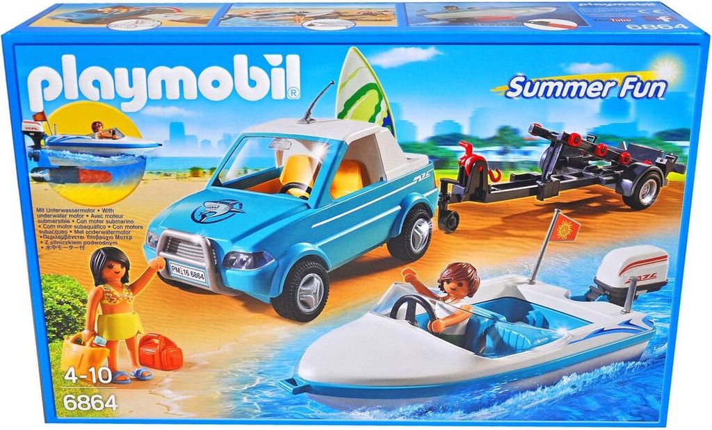 PLAYMOBIL Summer Fun Surfer-Pickup mit Speedboat, Produktbild 