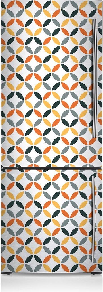Dekoration Kühlschrank Aufkleber Magnete Küche Kühlschrankmagnete 60x180 cm - Geometrische Räder