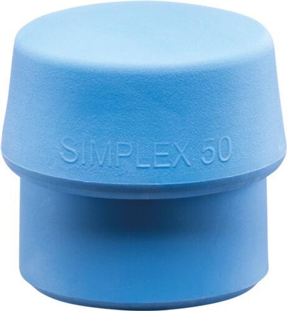Schlageinsatz für SIMPLEX-Schonhammer, Ø 50 mm, blau TPE-soft