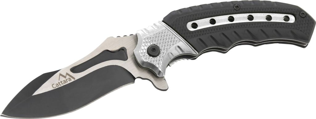 Cattara Messer Schließen KOBRA 20cm mit Sicherung Silber schwarz