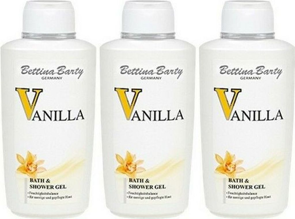 Bettina Barty Vanilla Bath & Shower Gel, 3 x 500 ml