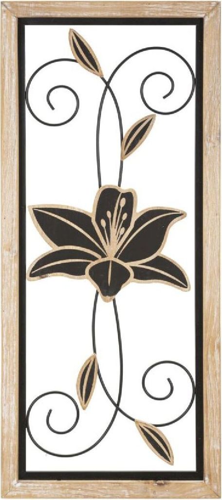 Mauro Ferretti Koman Wandpaneel 26x2,5x60 cm braun schwarz