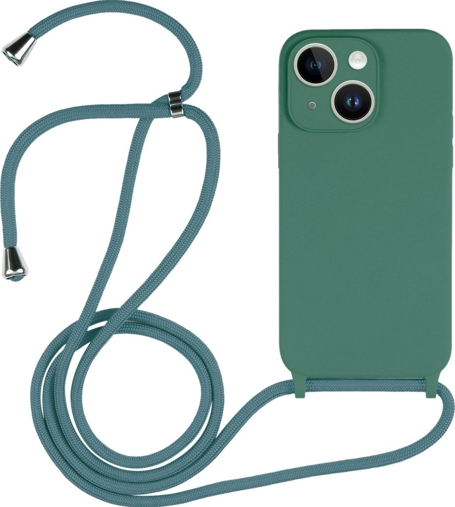Mobigear Lanyard iPhone 15 Silikon Handykette - Grün