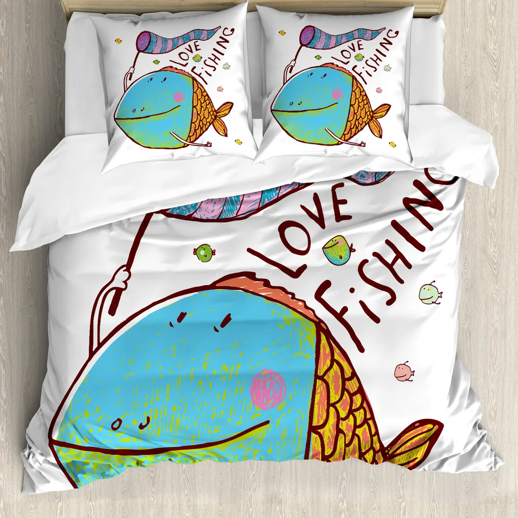 Idea Regalo Pescatori: Copripiumino ABAKUHAUS Fishing Multicolore