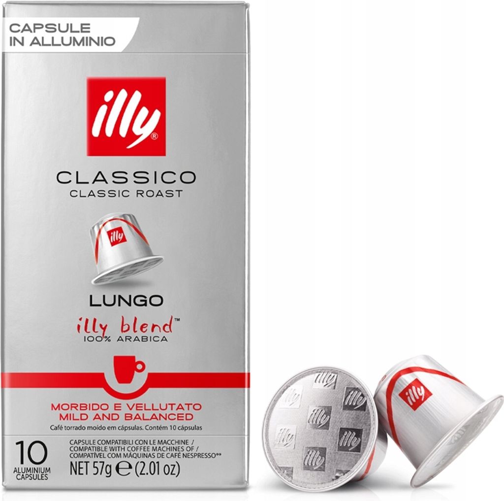Illy Classico, Kaffeekapsel, Lungo, Nespresso, 1 Tassen, 12 Monat( e), Mehrfarbig