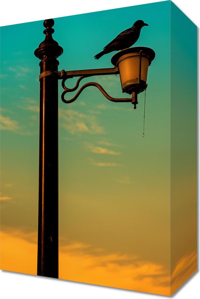 Bild 20x30cm Sonnenuntergang am Leuchtturm