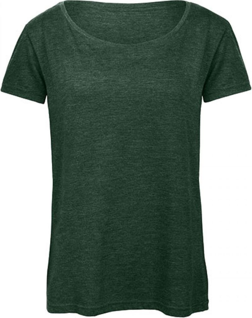 B&C TW056 | DamenTriblend T-Shirt /Sehr langlebig, flexibel, faltenfrei - Farbe: Heather Forest - Größe: S