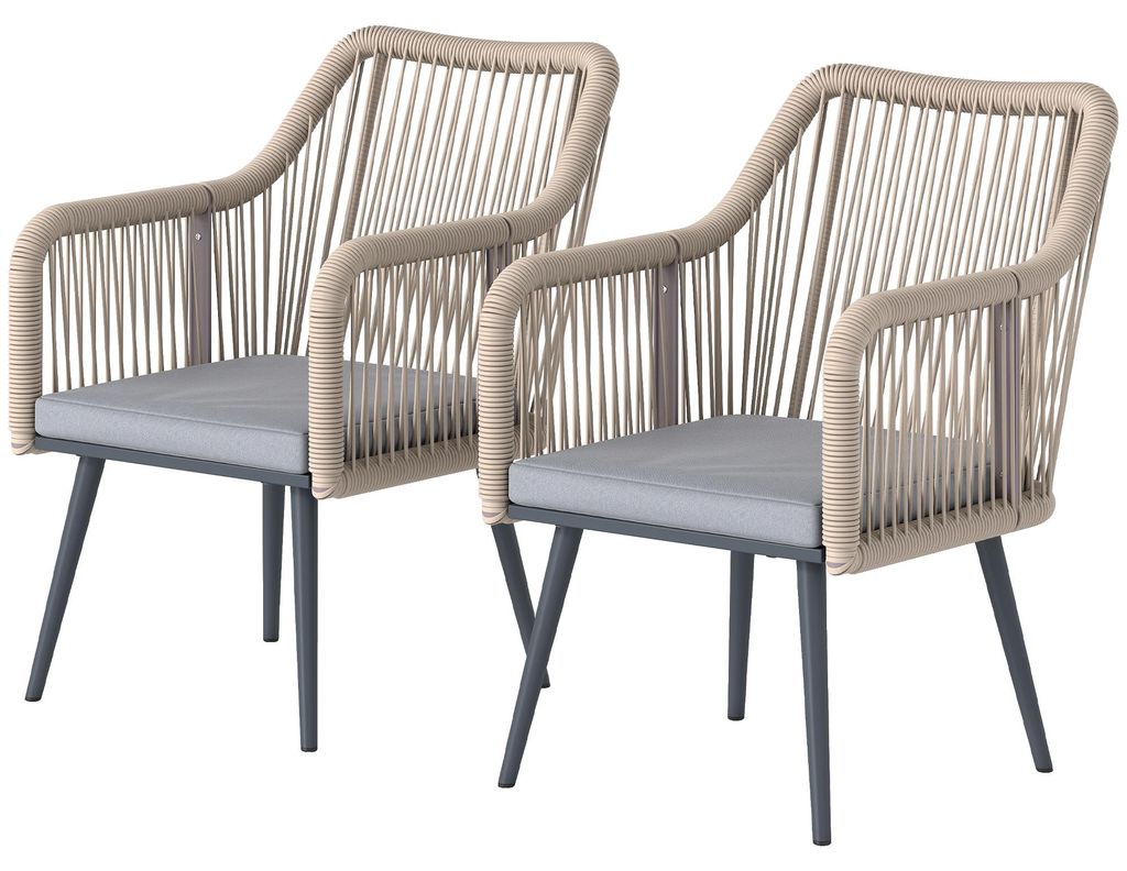 Outsunny tuinstoelen, set van 2, weerbestendig, met Productafbeelding 