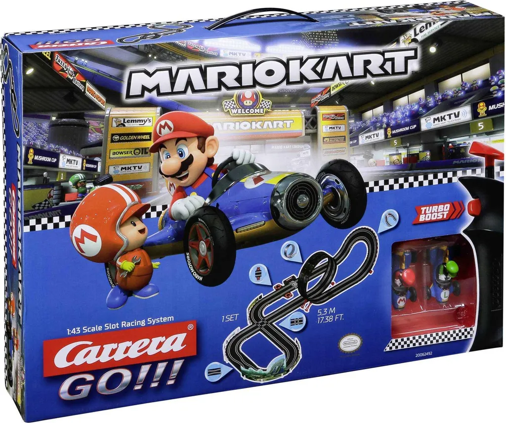 Circuit Carrera Go Mario Kart 62492 : Fini l'Ennui avec Mario et Luigi