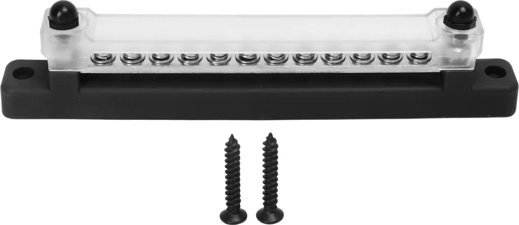 Bus Bar 48V 150A 12 Terminali M4 Viti e Copertura per Camper e Barche