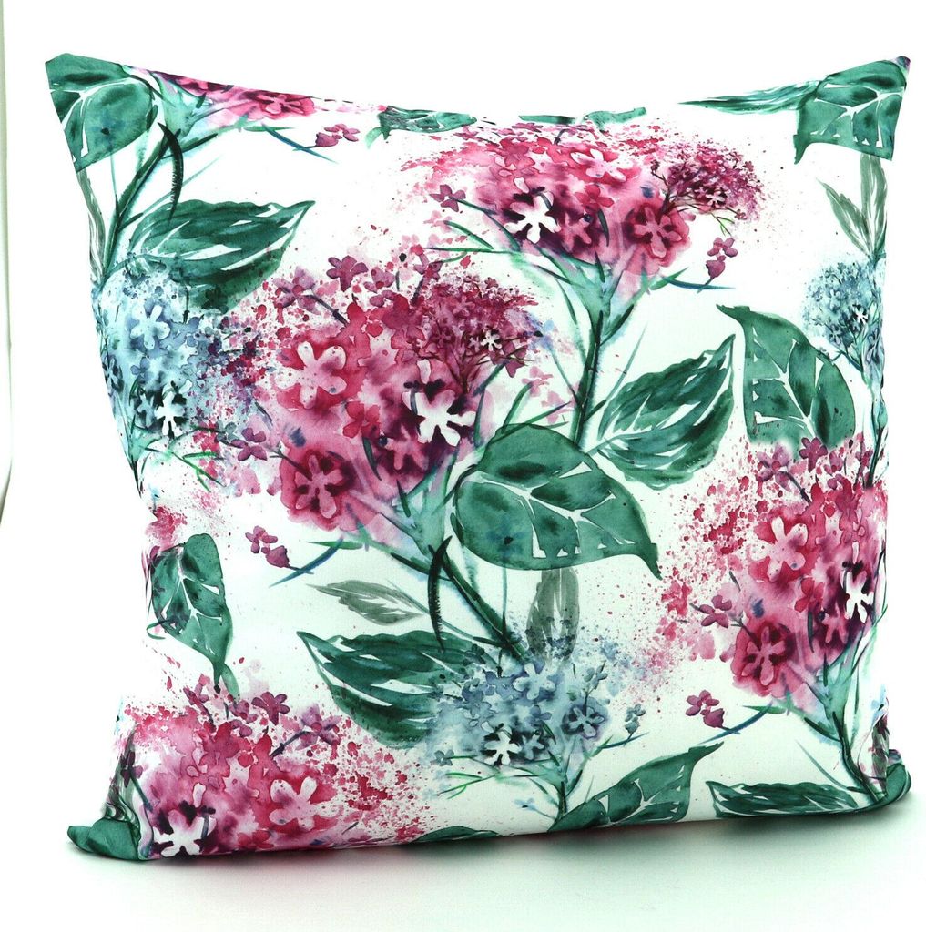 Outdoor Kissen Aquarell Blumen lila Kissenhülle LOTUS Produktbild 