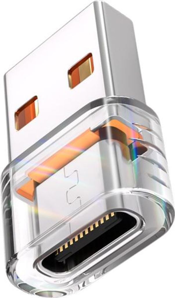 INF USB 2.0 zu Type-C Adapter – Transparent, Kompakt für Datenübertragung