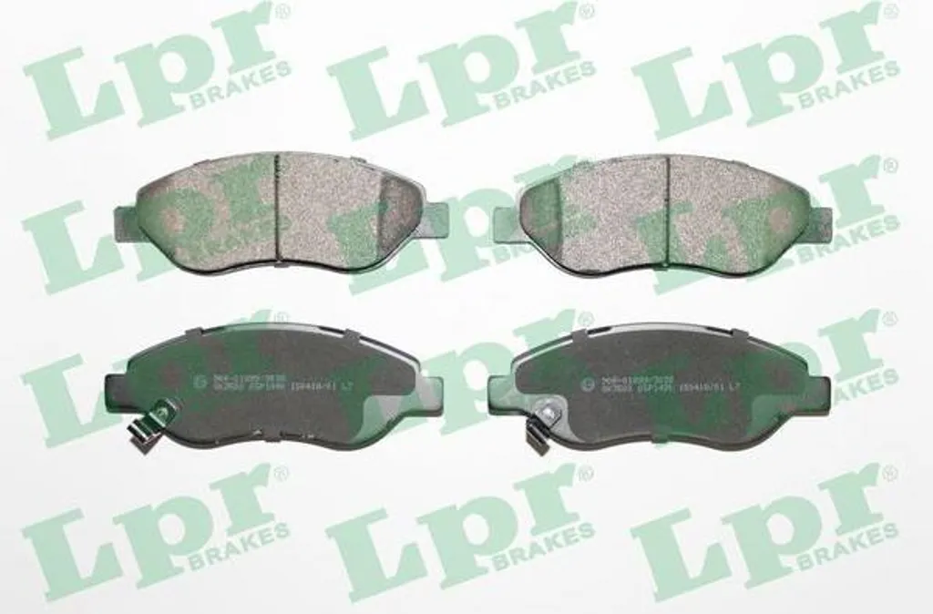 Plaquettes de frein sans bruit LPR 05P1490 pour Opel Corsa D OE 1605228