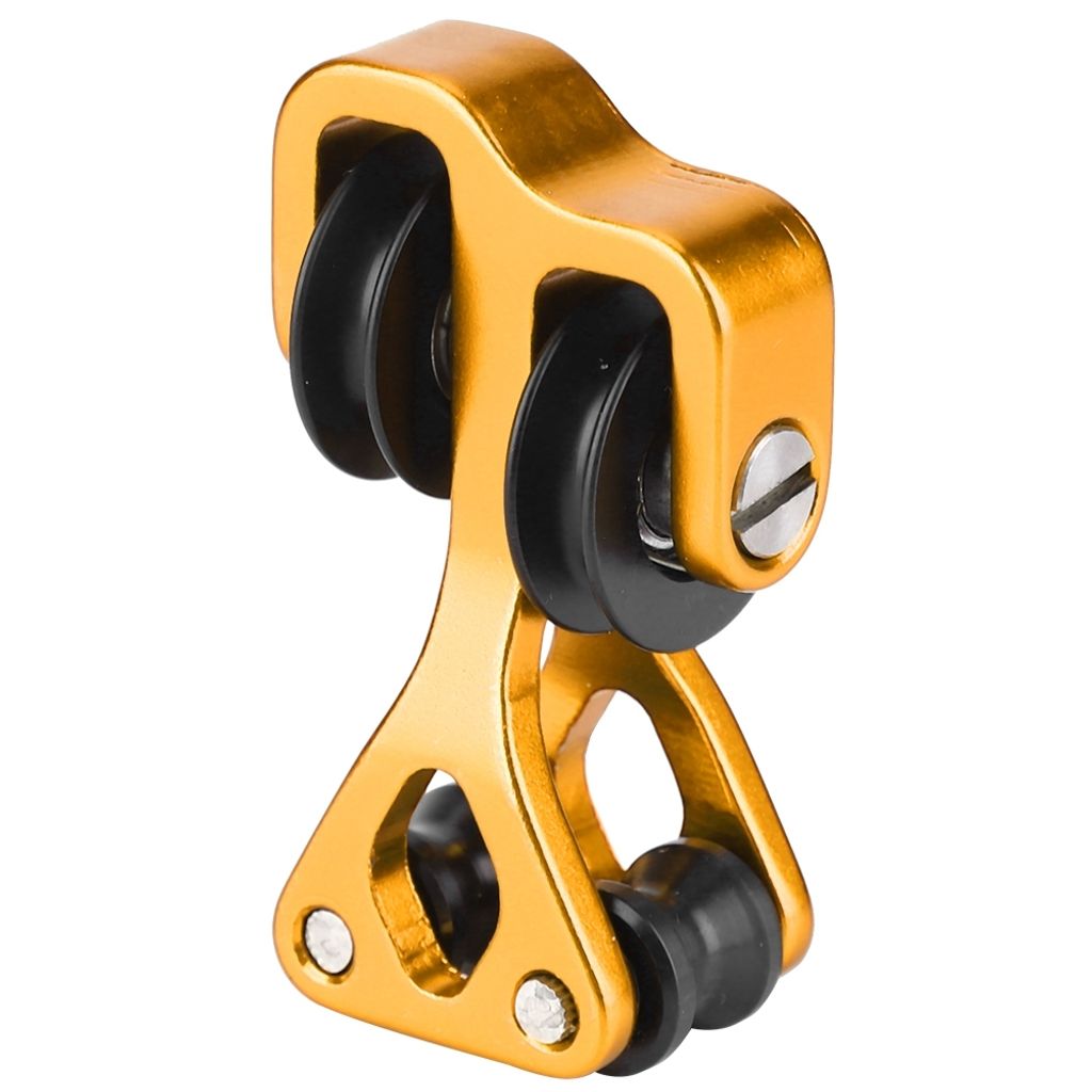 Aluminiumlegierung Bogensport Kabelgleitelement, String-Splitter mit Rollenführung, Gelb, geeignet für Compound-Bögen