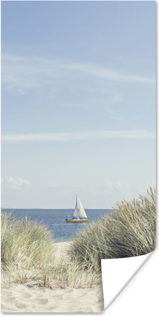 Poster - Nordsee - Dünen - Boot - 60x120 cm