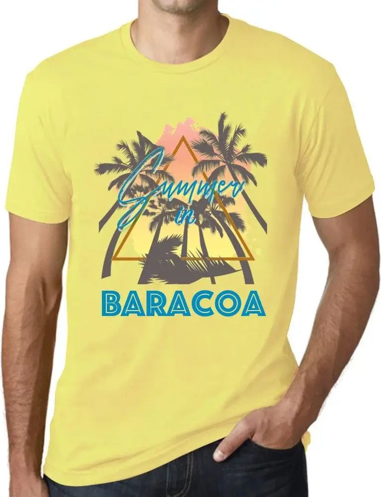 Herren Grafik T-Shirt Palmen Sonnenschein Sommer in Baracoa – Palm, Sunshine, Summer In Baracoa – Öko-Verantwortlich Vintage Jahrgang Kurzarm ...