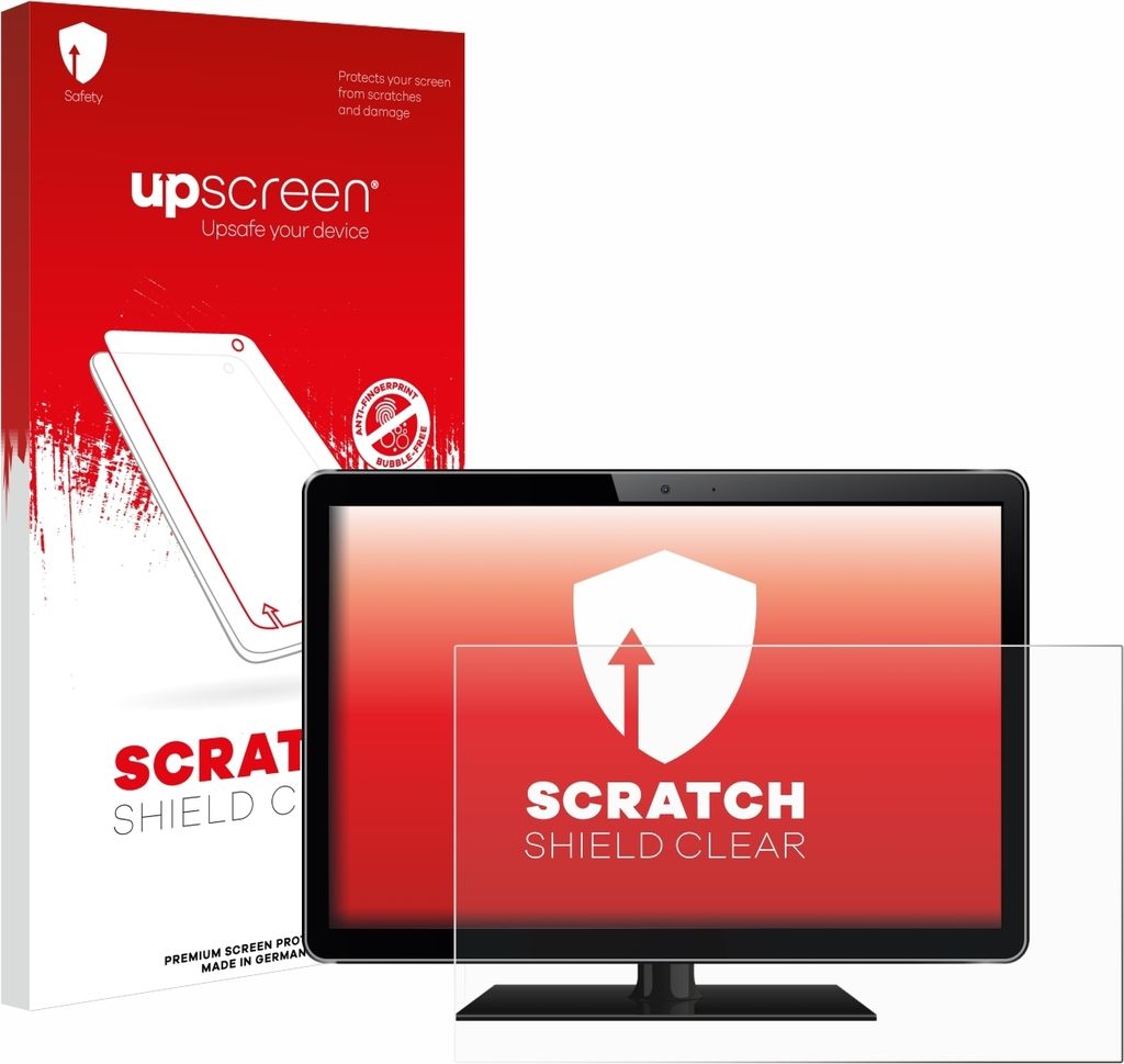 upscreen Schutzfolie für Industrie-Monitore mit 60.5 cm (23.8 Zoll) Displays 528 x 297 mm Displayschutz Displayschutzfolie Folie Klar Transparent