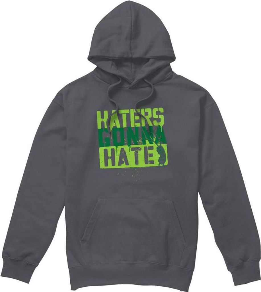 SpongeBob SquarePants - "Haters Gonna Hate" Kapuzenpullover für Herren TV8797 (XL) (Holzkohle)