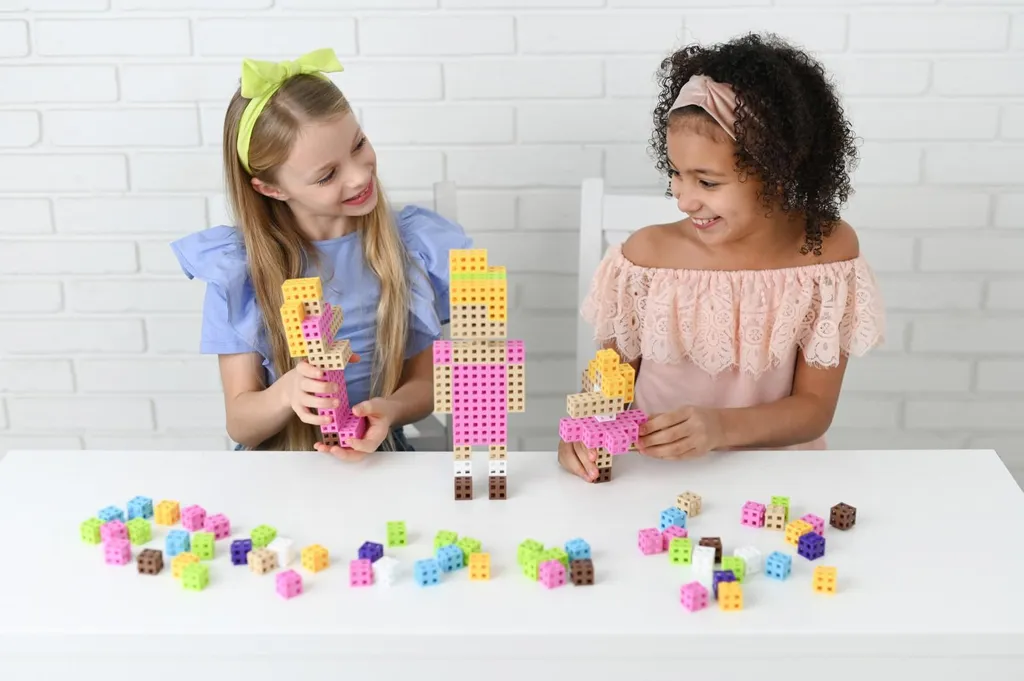 Briques de construction souples Meli Cube Pink coffret de 200 pièces - 4
