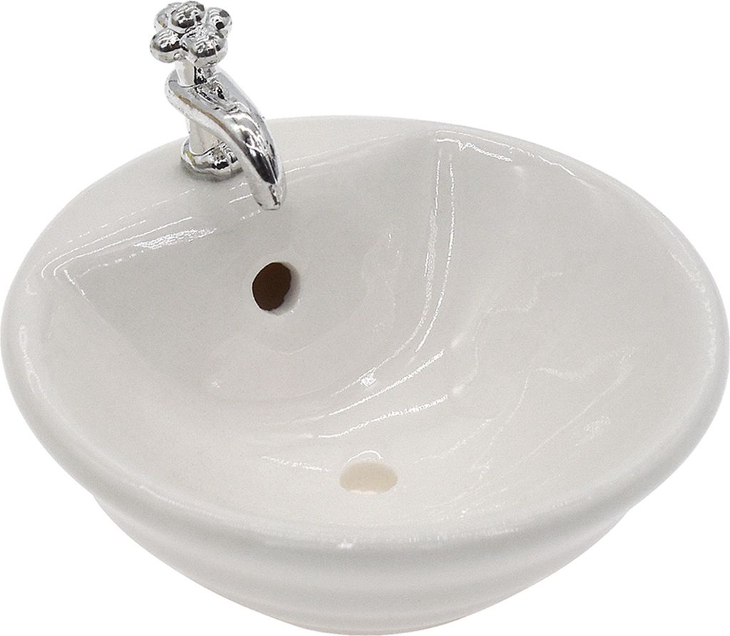 Dollhouse Waschbecken realistisch simuliert kleine exquisite einzigartige dekorative feine Verarbeitung 1:12 Skala Miniatur -Szene Modell Badezimme...