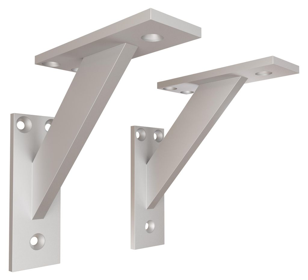2x sossai FSHR Design Regalträger in Silber 120x120mm Produktbild 