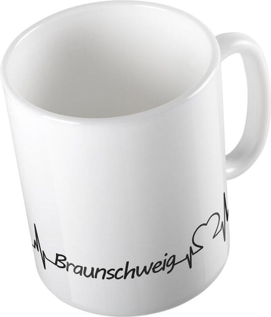 Huuraa Kaffeetasse Braunschweig Geschenk Tasse Weiß 330ml Braunschweig Präsent