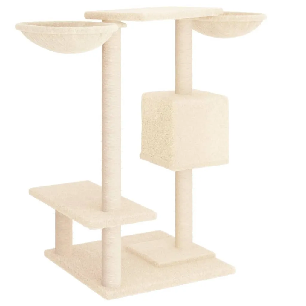 Tiragraffi Gatto Crema 82 cm - Graffiatoio Robusto e Accogliente - 5