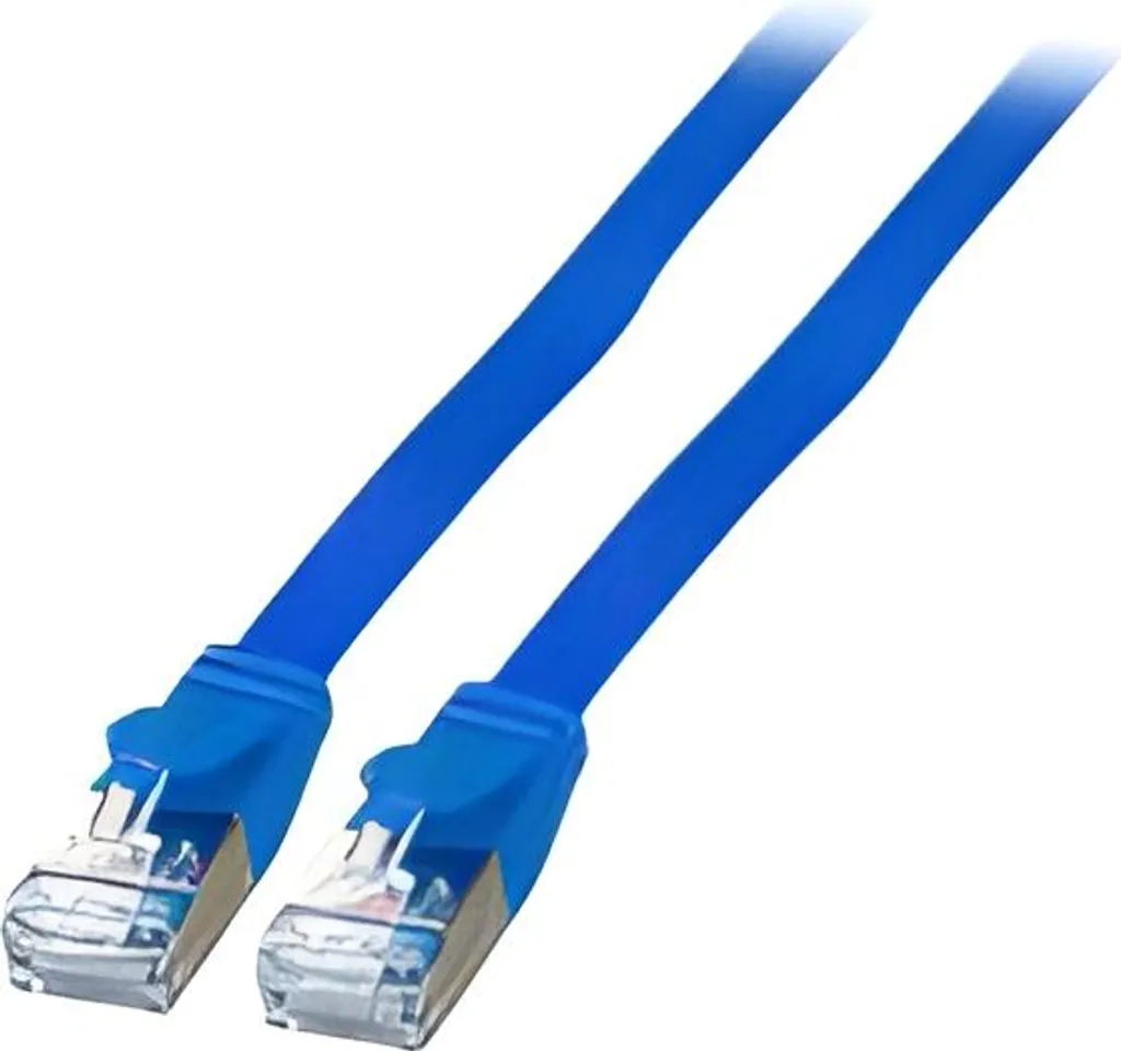 EFB K5545BL.0,5 Cavo Patch Piatto RJ45 Cat.6A U/FTP 0,5m Blu - Acquista Online